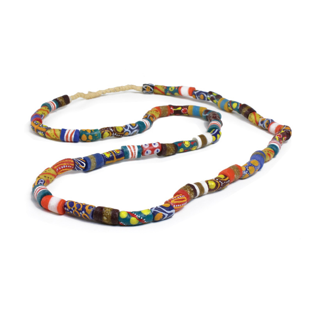 Ghana Trade Bead Long Necklace